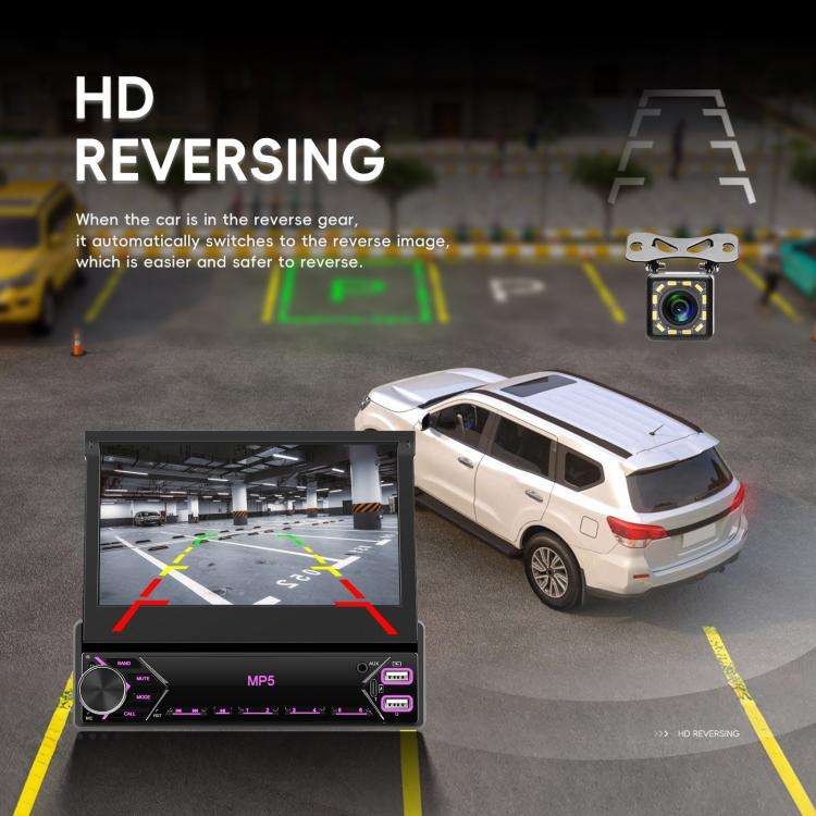 7 inch Universal Manual Retractable Screen Car MP5 Player Car Center Control All-in-One Wired Car...