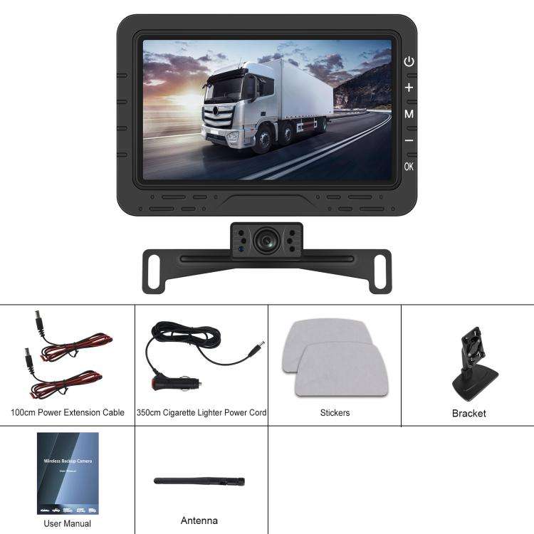 4.3 inch Digital Wireless HD 1 To 1 Reversing Display Car Center Control All-in-One Machine, Spec...