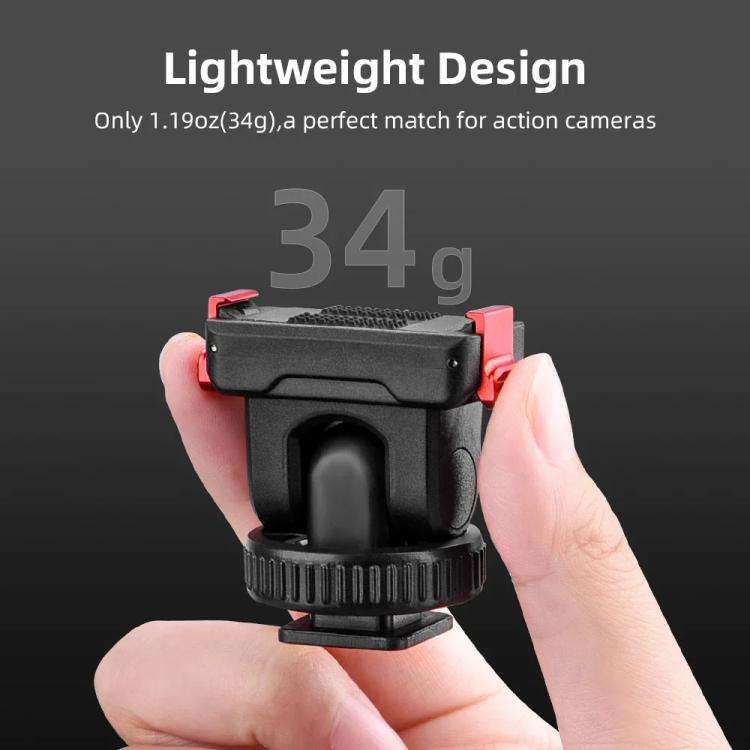 For Osmo Action 3 / 4 / 5 Pro Flymile AC5003 Magnetic Head Quick Release Base(Black)
