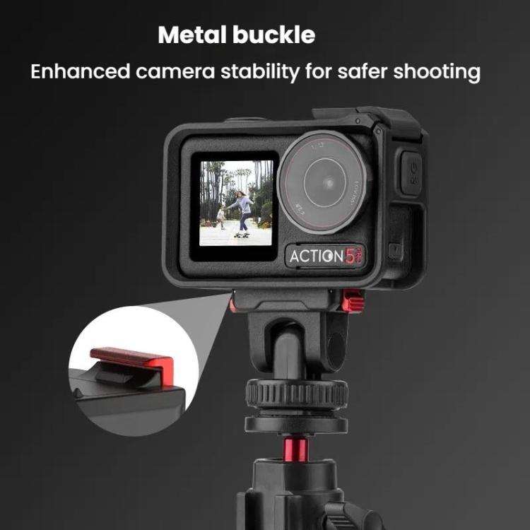 For Osmo Action 3 / 4 / 5 Pro Flymile AC5003 Magnetic Head Quick Release Base(Black)