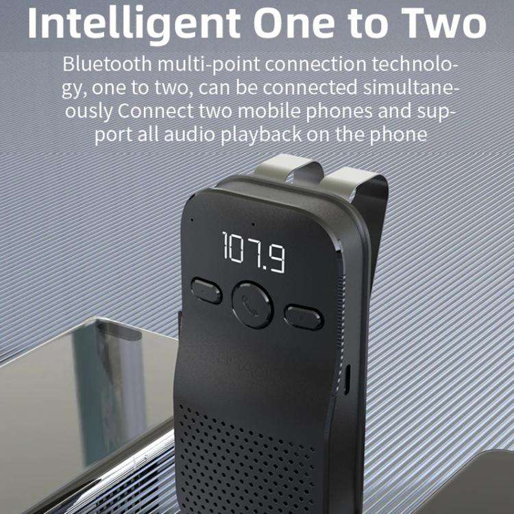 C17 Car Visor Bluetooth Hands Free 1 To 2 Large Volume Car Phone Speaker