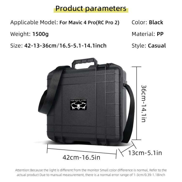 For DJI Mavic 4 Pro Creator Combo RC Pro 2 Explosion-Proof Case Storage Box Suitcase With Shoulde...