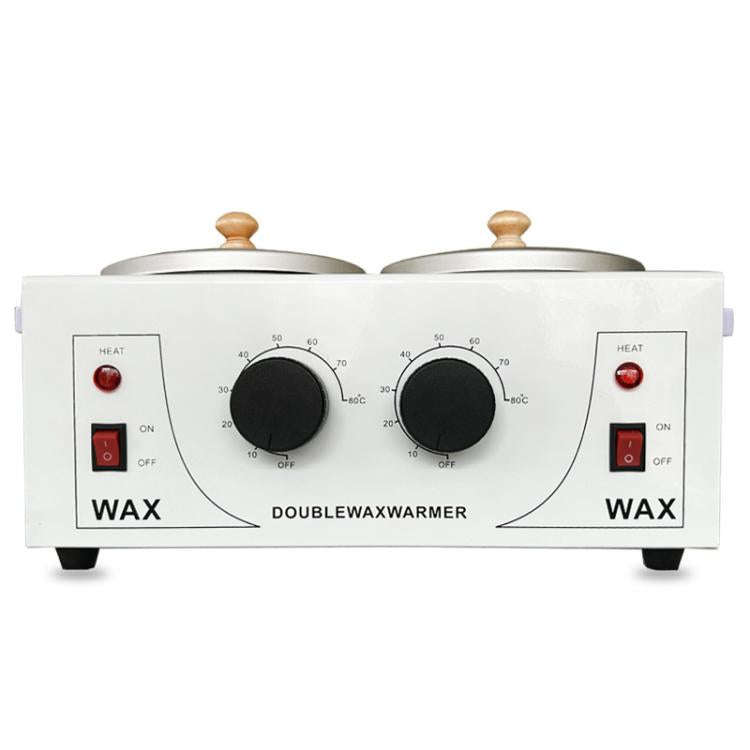 Double Pots Chocolate Melt Machine Temperature Control Hand Wax Machine Hand Heat Stirring Tool(U...