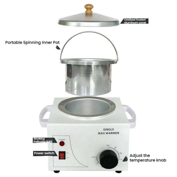 Double Pots Chocolate Melt Machine Temperature Control Hand Wax Machine Hand Heat Stirring Tool(U...