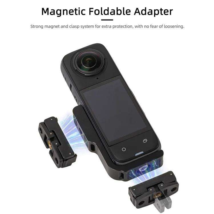 For Insta360 X5 / X4 Sunnylife X4-ZJ826 L-shape Conversion Bracket Magnetic Adaptor Expansion Acc...