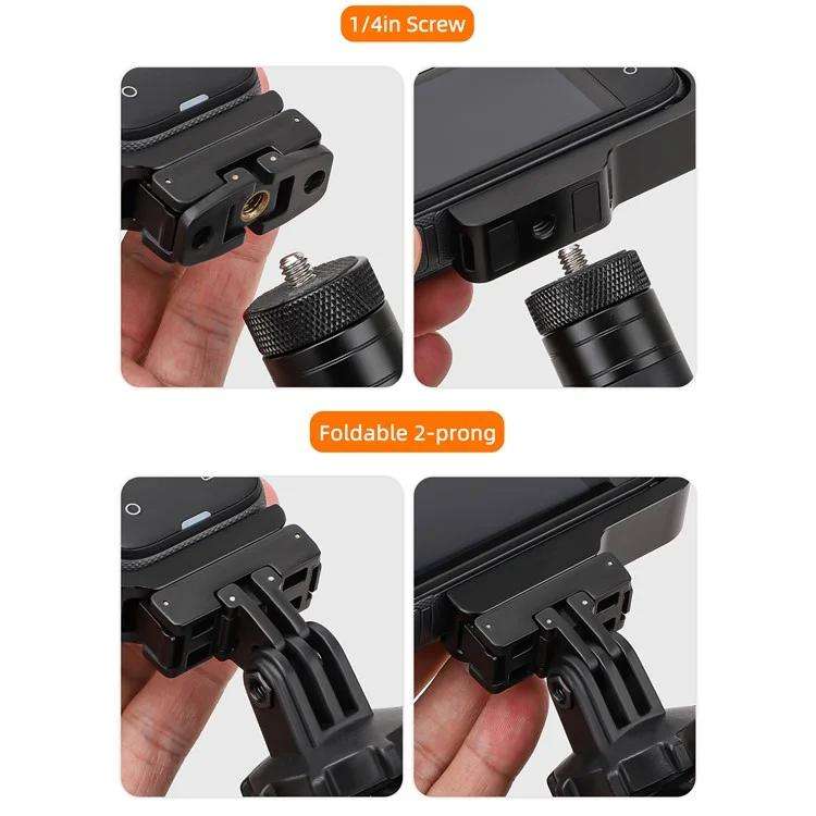 For Insta360 X5 / X4 Sunnylife X4-ZJ826 L-shape Conversion Bracket Magnetic Adaptor Expansion Acc...