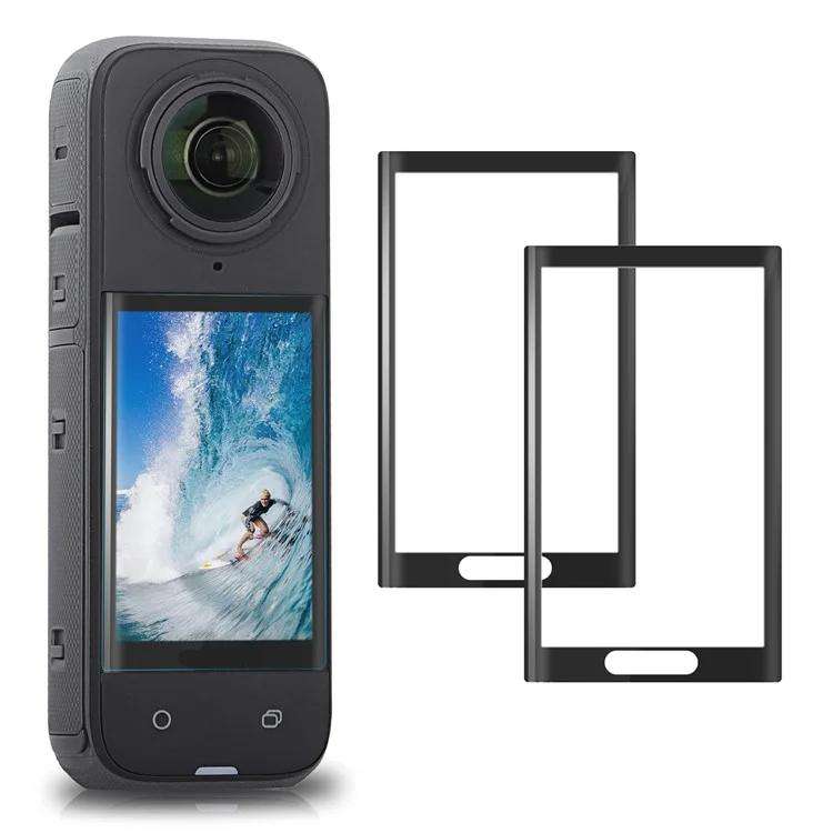 For Insta360 X5 / X4 2sets Sunnylife Curved Tempered Film HD Anti-Explosion Anti-Drop Scratch Pro...