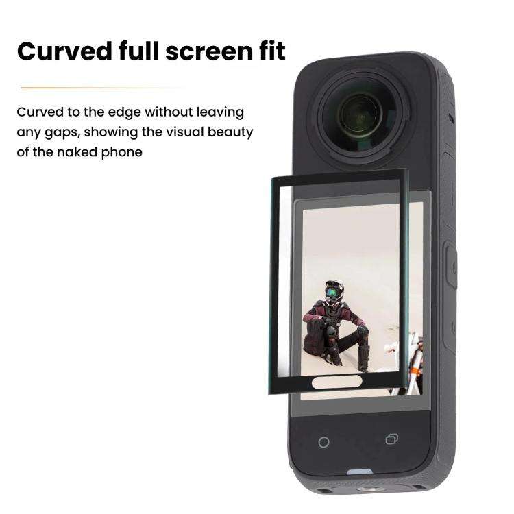 For Insta360 X5 / X4 Sunnylife Curved Tempered Film HD Anti-Explosion Anti-Drop Scratch Protectiv...