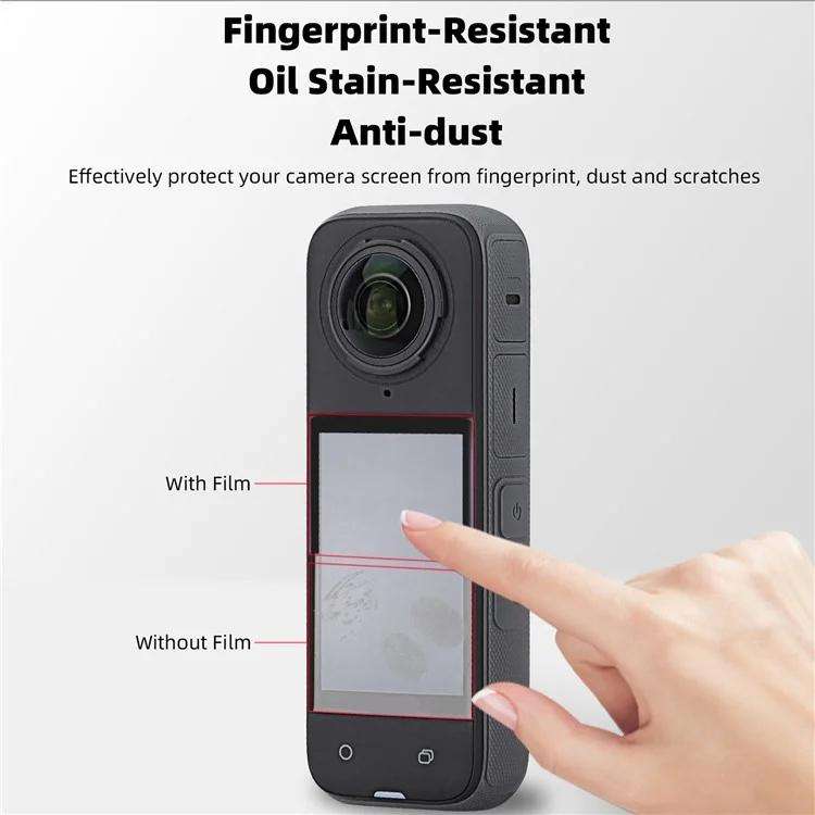 For Insta360 X5 / X4 Sunnylife Curved Tempered Film HD Anti-Explosion Anti-Drop Scratch Protectiv...