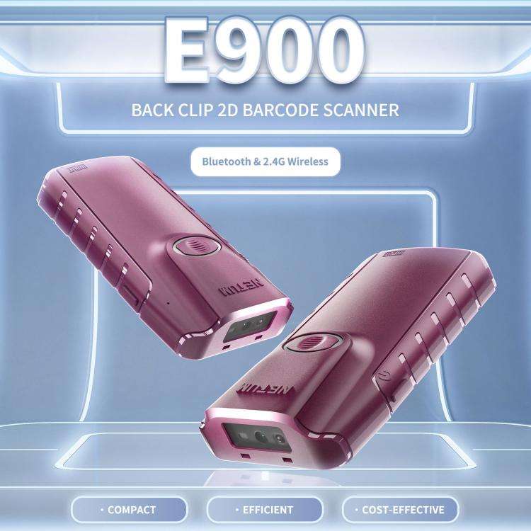 NETUM E900 Cell Phone Back Clip Portable 1/2 Code Wireless Bluetooth Scanner