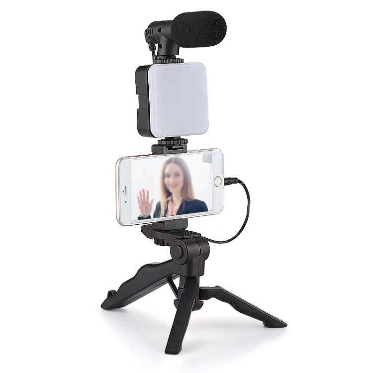 49 LEDs Streaming Lighting Kit for Phone All-in-One Video Recording Set with Tripod Stand &  Micr...