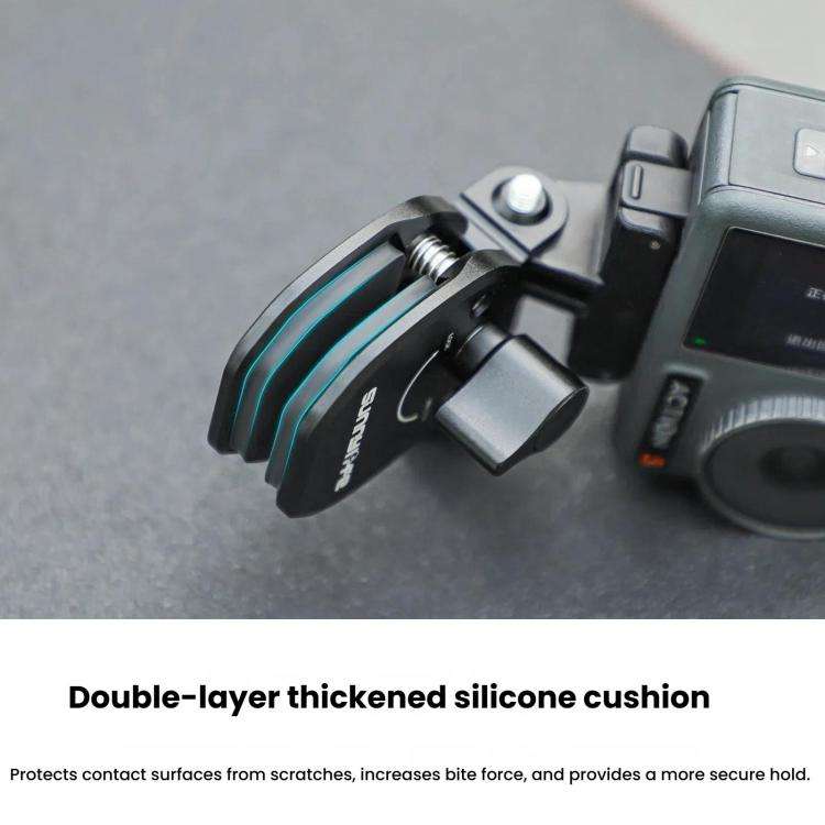 Sunnylife ZJ846 Sports Camera Universal Mount Motorcycle Windshield Clip(Black)
