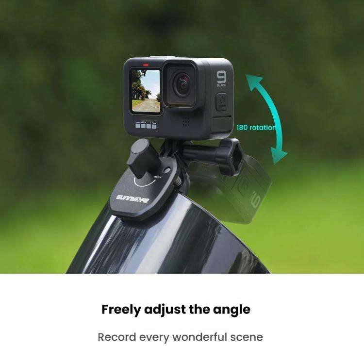 Sunnylife ZJ846 Sports Camera Universal Mount Motorcycle Windshield Clip(Black)