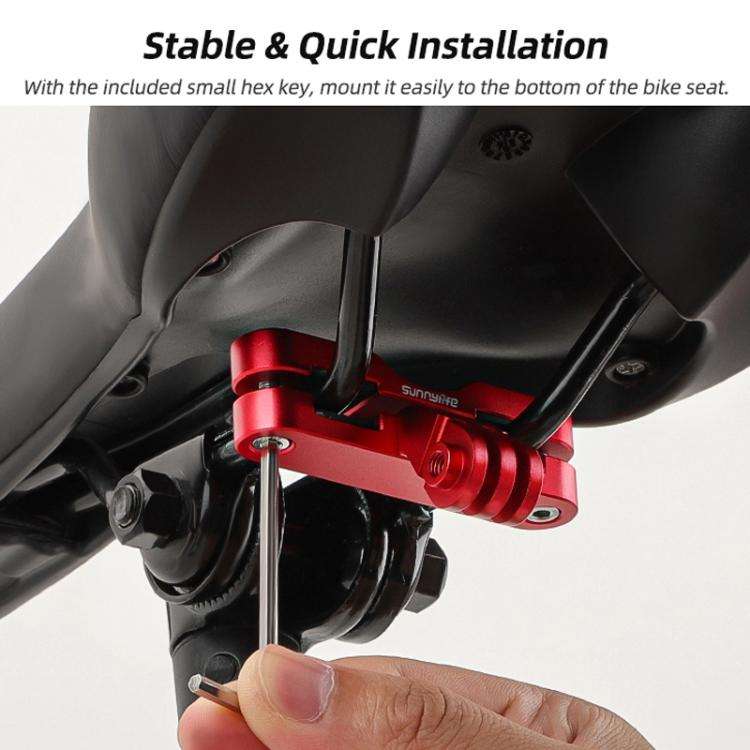 Sunnylife ZJ942 Sports Camera Bike Seat Mount Cycling Bracket(Red)