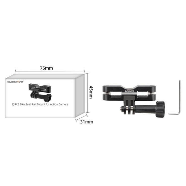 Sunnylife ZJ942 Sports Camera Bike Seat Mount Cycling Bracket(Black)