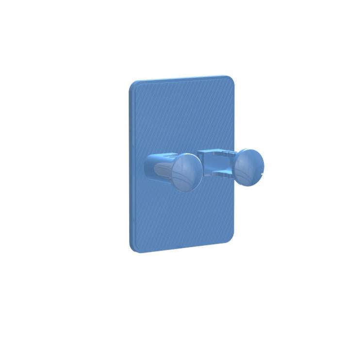 3pcs /Pack Wall-Mounted No-Drill Shaver Organizer Manual/Safety Razor Hook(Blue)
