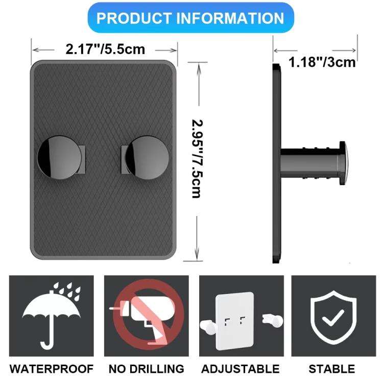 3pcs /Pack Wall-Mounted No-Drill Shaver Organizer Manual/Safety Razor Hook(Black)