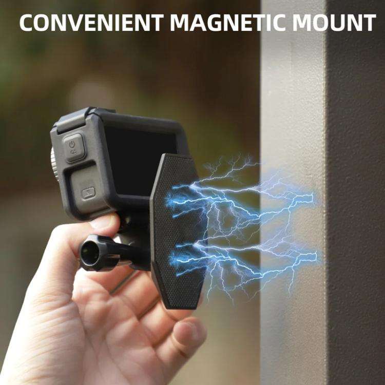 Sunnylife DZ762 Sports Camera Magnetic Dock Expansion Adapter Bracket(Black)
