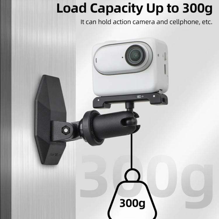 Sunnylife DZ762 Sports Camera Magnetic Dock Expansion Adapter Bracket(Black)