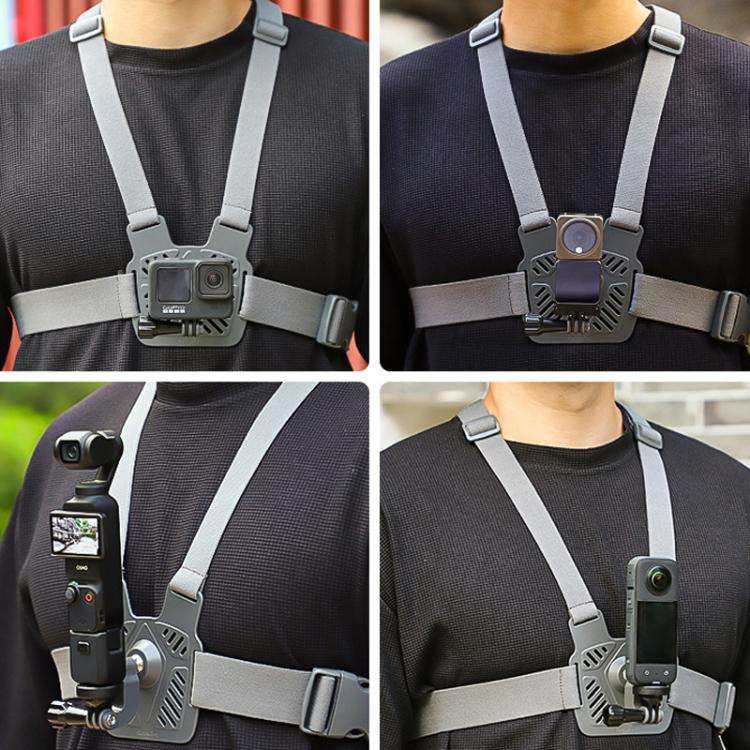 Sunnylife XD742 360 Degree Universal Sports Camera Chest Strap Mount(Gray)