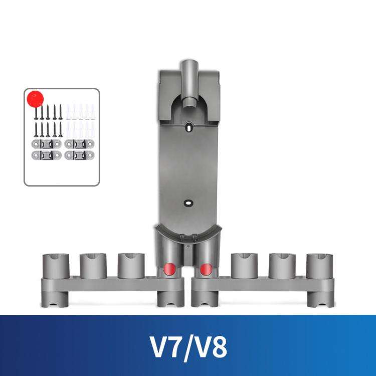 For Dyson V7 / V8  Vacuum Cleaner Wall Mount Storage Rack Accessory Holder Holds Up to 10 Attachm...