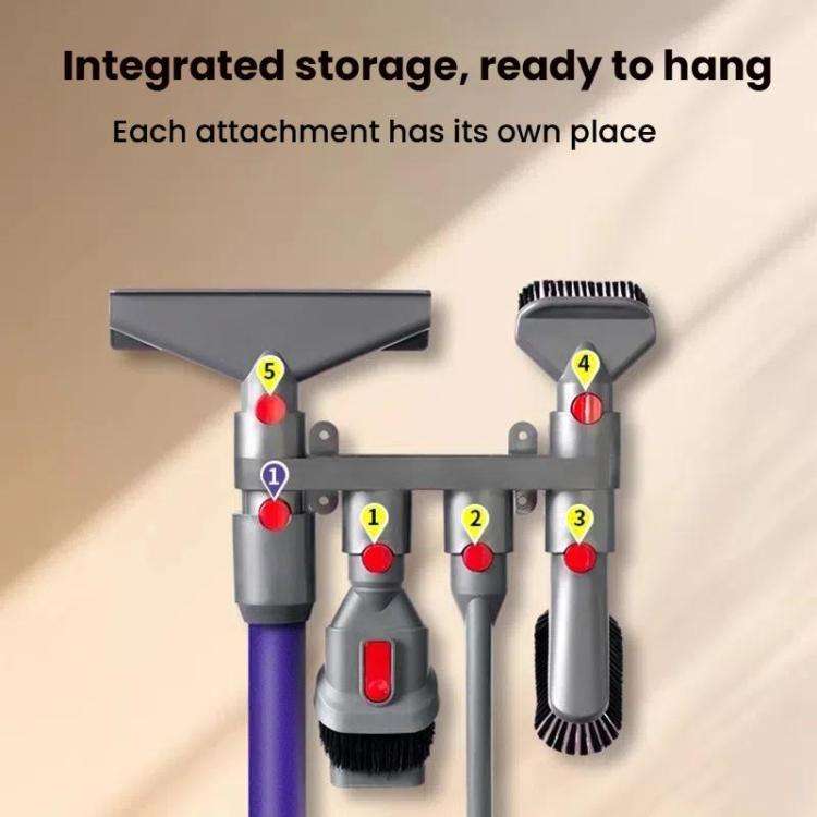 For Dyson V10 Slim Vacuum Cleaner Wall Mount Storage Rack Accessory Holder Holds Up to 10 Attachm...