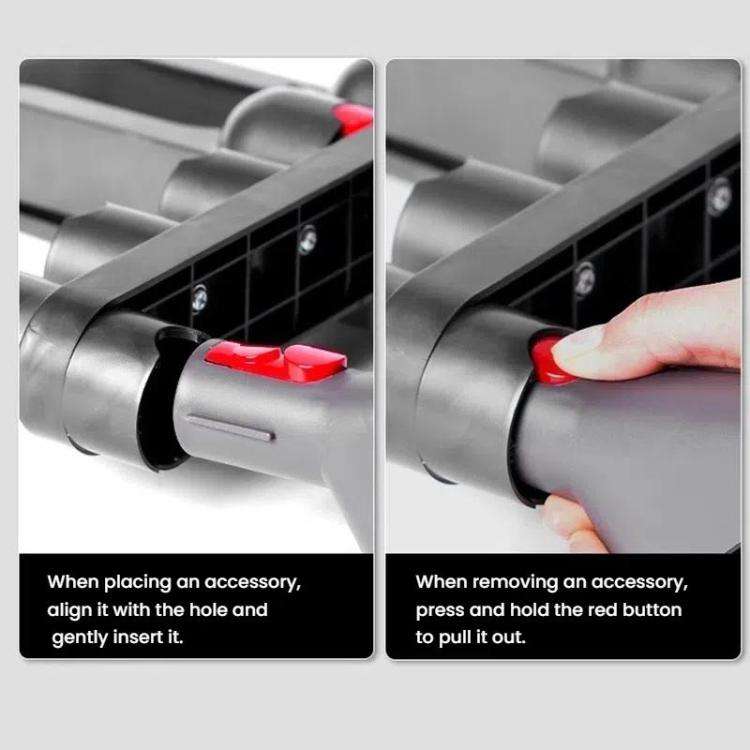 For Dyson V10 Slim Vacuum Cleaner Wall Mount Storage Rack Accessory Holder Holds Up to 10 Attachm...