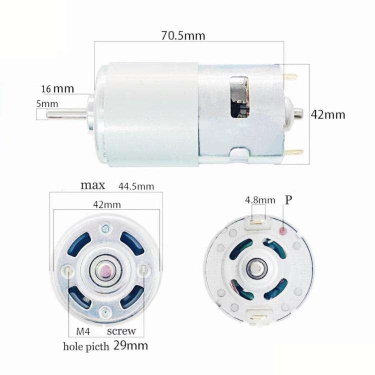 24V 10000RPM 795 Dual Ball DC Motor Juicer Pump High Torque Motor