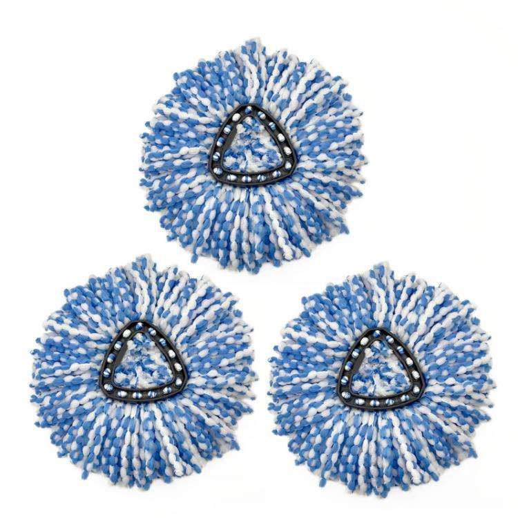 3pcs /Pack Mop Pads For O-Cedar EasyWring RinseClean 2 Tank System(Blue)