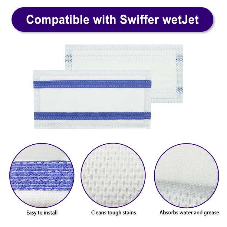 3pcs /Pack Disposable Mopping Pads For Swiffer WetJet Heavy Duty Cleaning, Multi-Surface, Streak-...