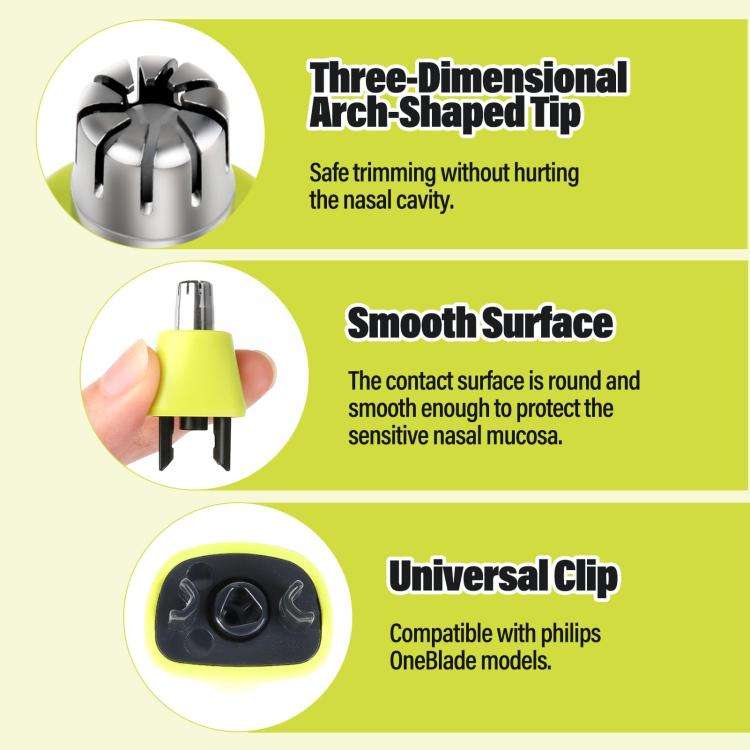 Electric Shaver Nose Hair Trimmer Replacement Blade For Philips OneBlade QP2520 / QP2630 / QP6530...