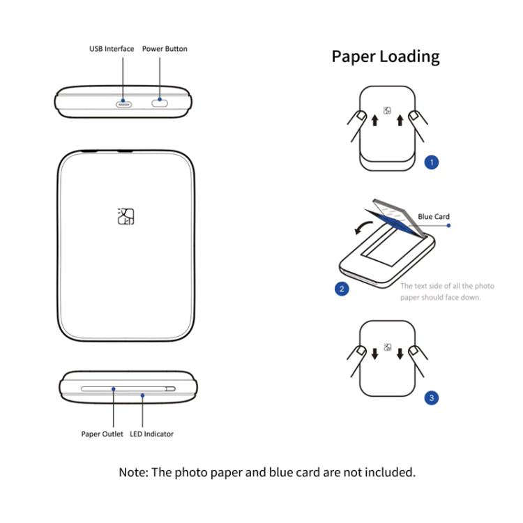 HPRT MT53 Small Color Photo Developer Portable Home Bluetooth Printer