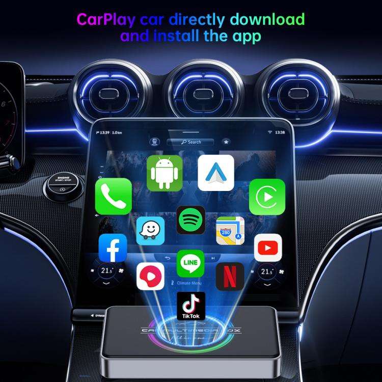 BY971 Wireless CarPlay Adapter 3-In-1 Car TV Stick HDMI Out Sync For Laptop/TV  4+32G