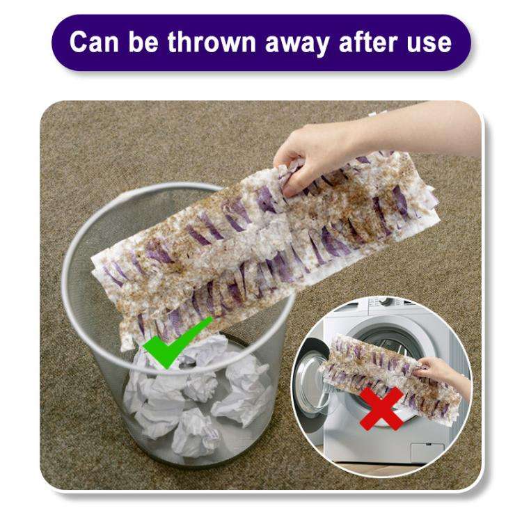 2pcs /Pack Disposable Mop Pad Refills For Swiffer PowerMop Floor Cleaning Replacement(Purple)