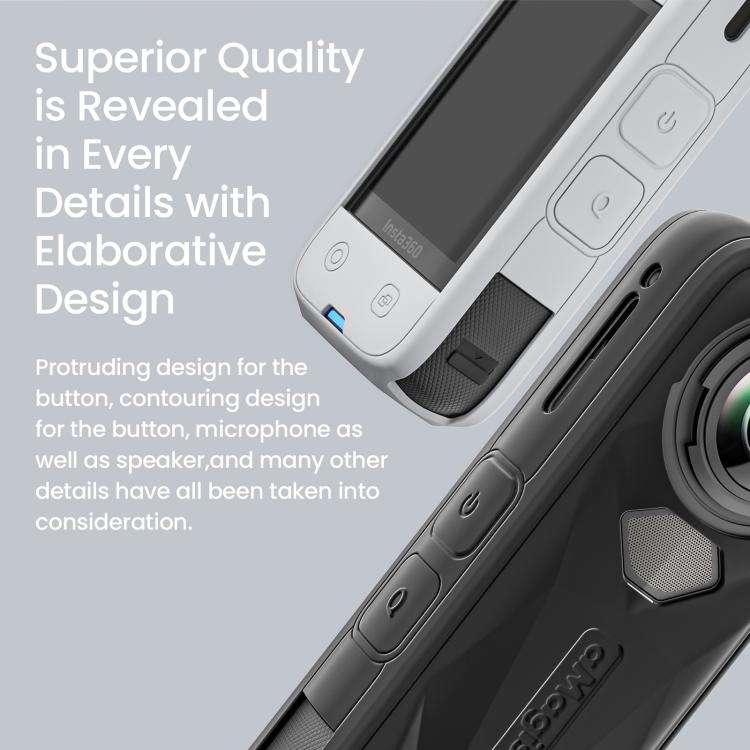 aMagisn Body Case For Insta360 X5 Action Camera Protective Accessories Gray