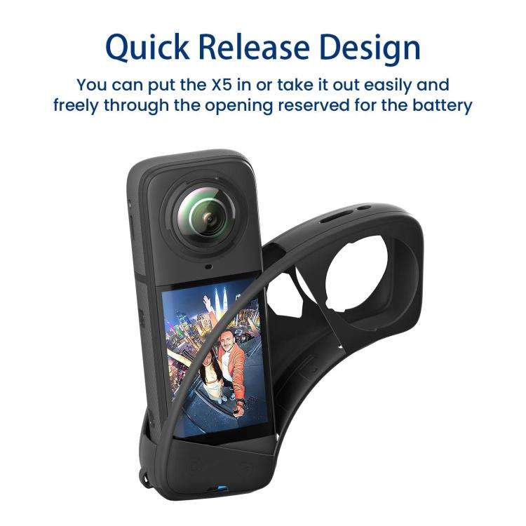 aMagisn Body Case For Insta360 X5 Action Camera Protective Accessories Black