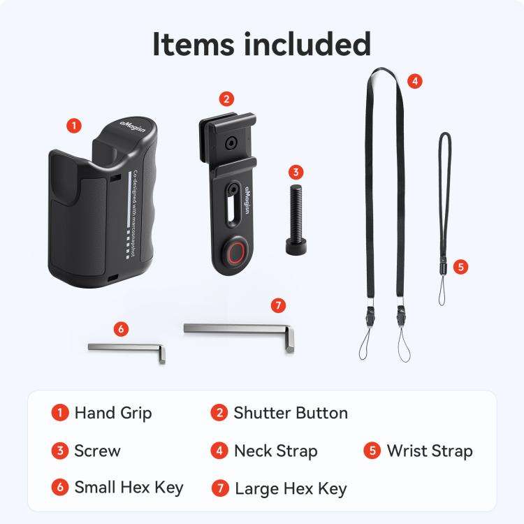 aMagisn Xplorer Grip Kit Street Vlogging Handle For Insta360, DJI Action, and GoPro Hero Series A...
