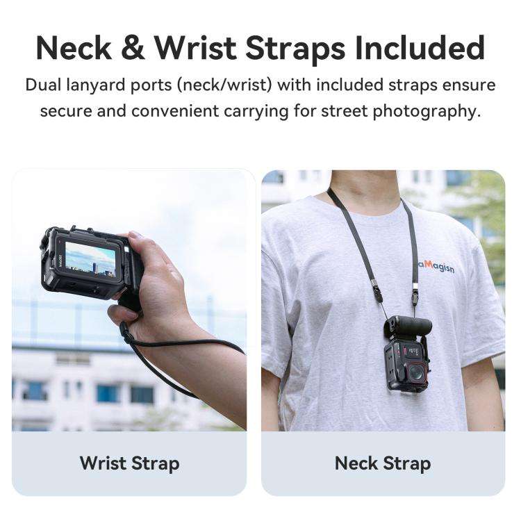 aMagisn Xplorer Grip Kit Street Vlogging Handle For Insta360, DJI Action, and GoPro Hero Series A...