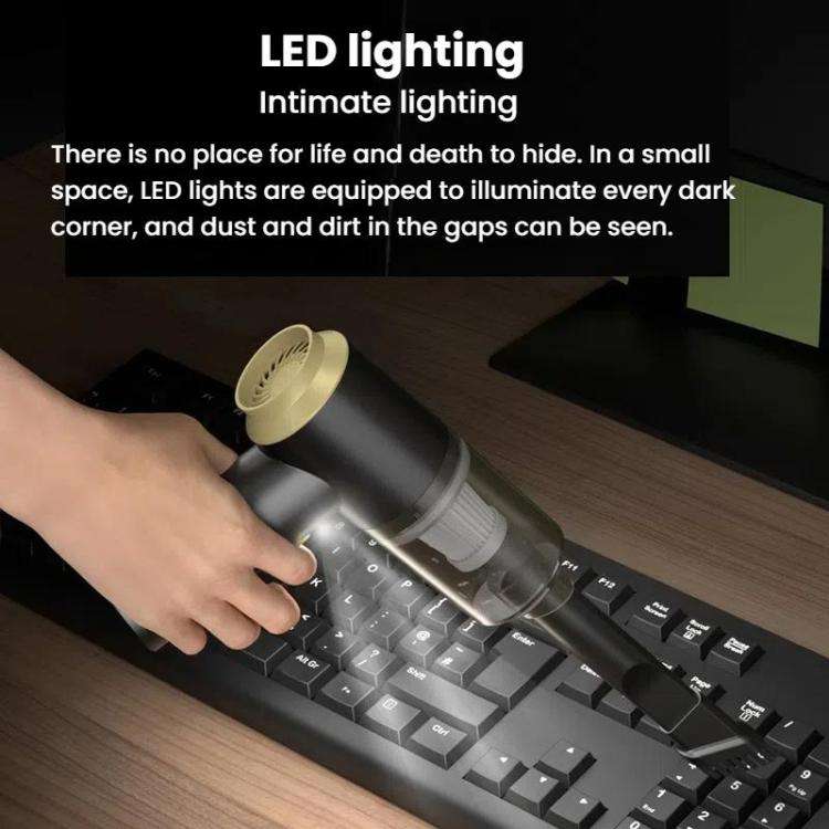 JRC Handheld Wireless Vacuum Cleaner Keyboard Desktop Cleaning Dust Removal Equipped(Black)