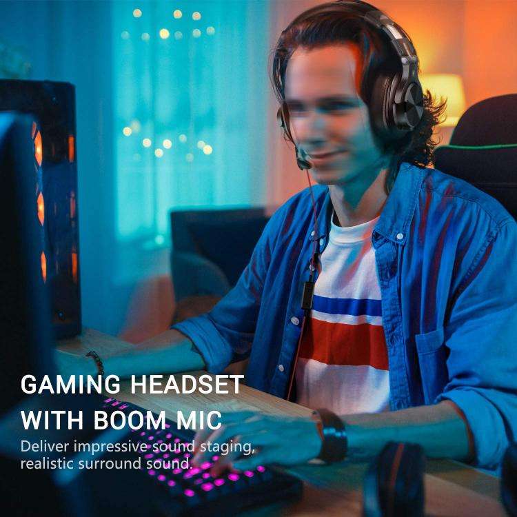 OneOdio A71M Headset Wired DJ Disc Monitor Headphones With Mic Computer Headphone(Black)