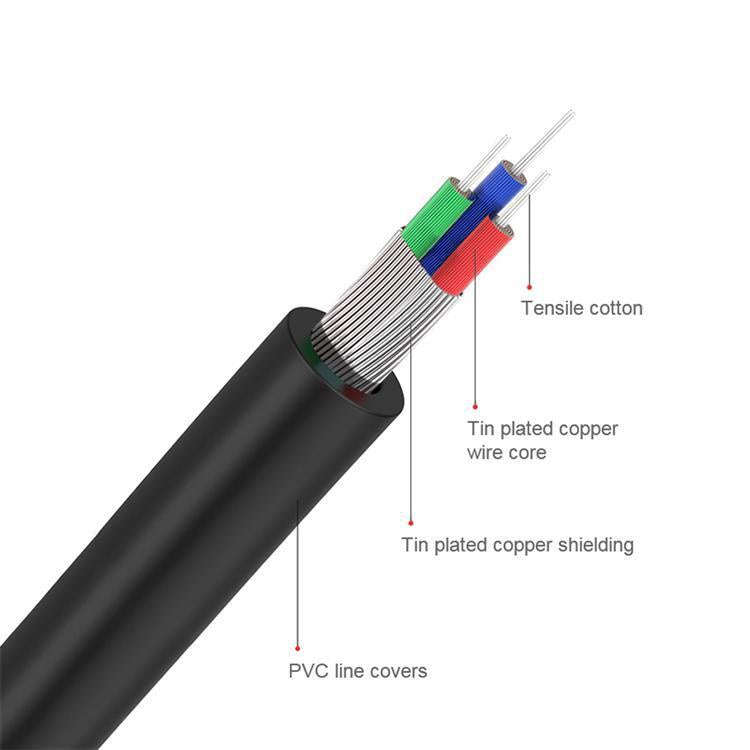 QGeeM 2RCA to 3.5mm Jack Audio Cable Gold-Plated Stereo Aux Cord for Home Theater, DVD Player,Hi-...