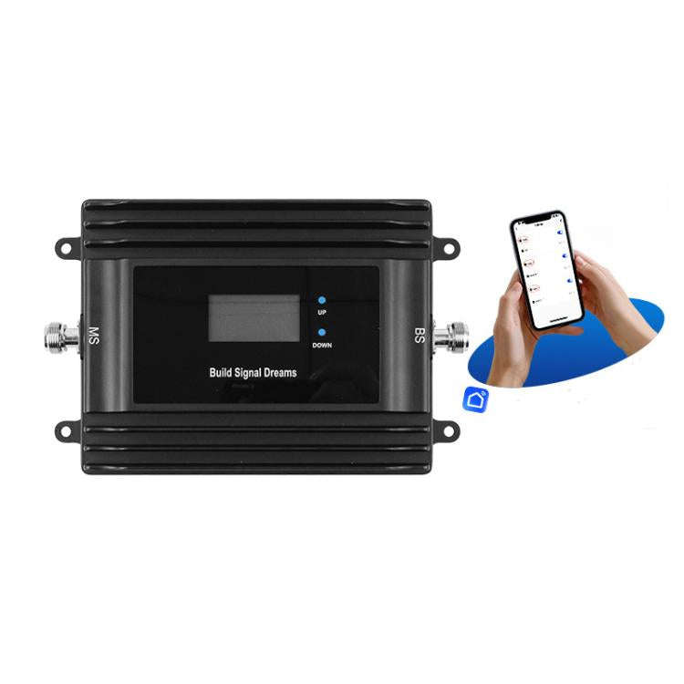Tri-Band 900/1800/2100MHz Mobile Signal Booster - B1/B3/B8/B20 4G LTE Amplifier(Black)