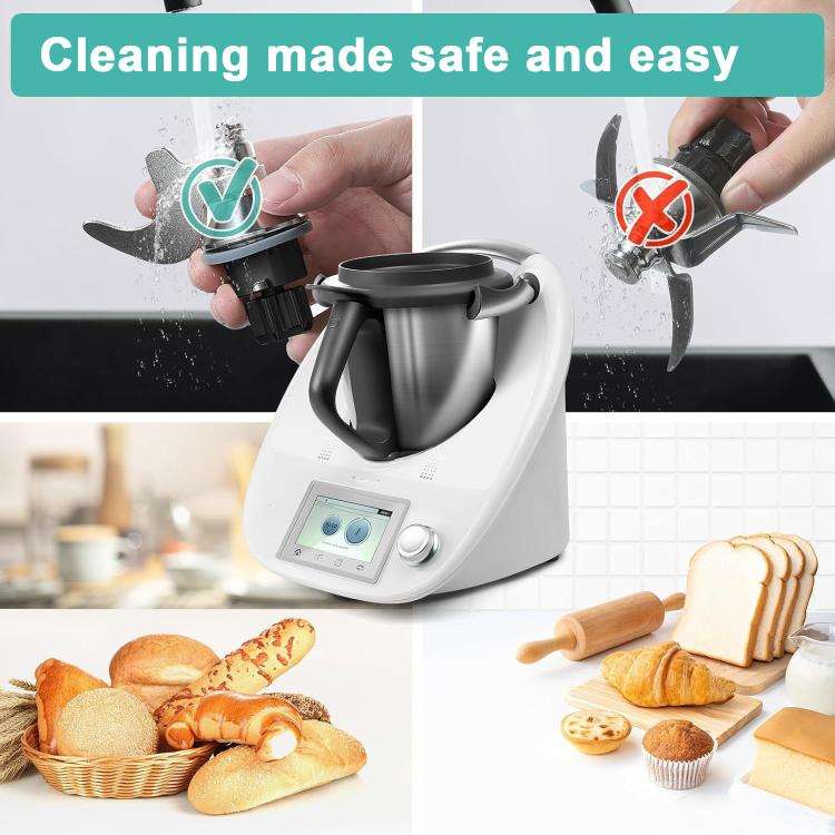 For Thermomix TM5/TM6 Stainless Steel Dough Mixer Knife Replacement Durable Baking & Cooking Acce...