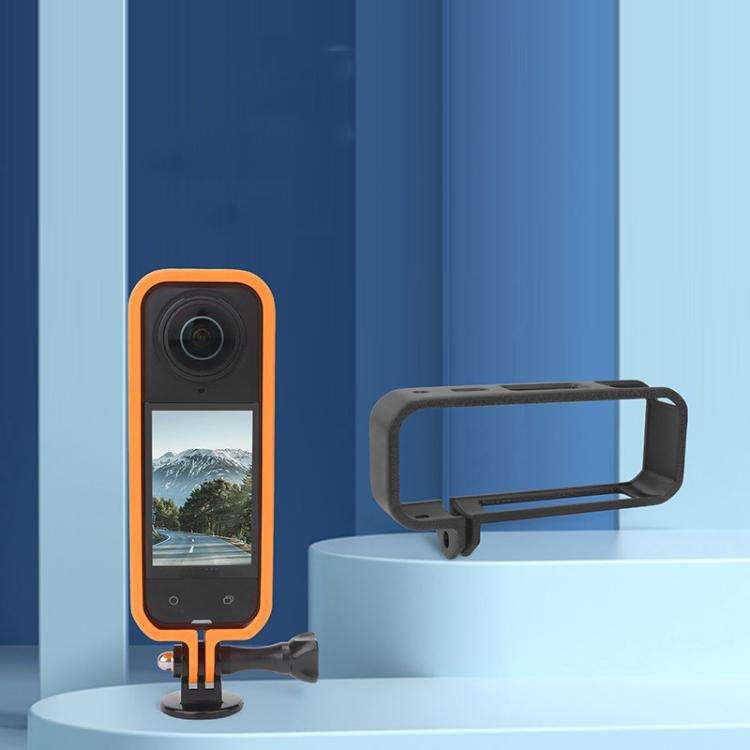 For Insta360 X5 360 Camera CQT Expandable Protective Cage Shockproof Case Vertical Black