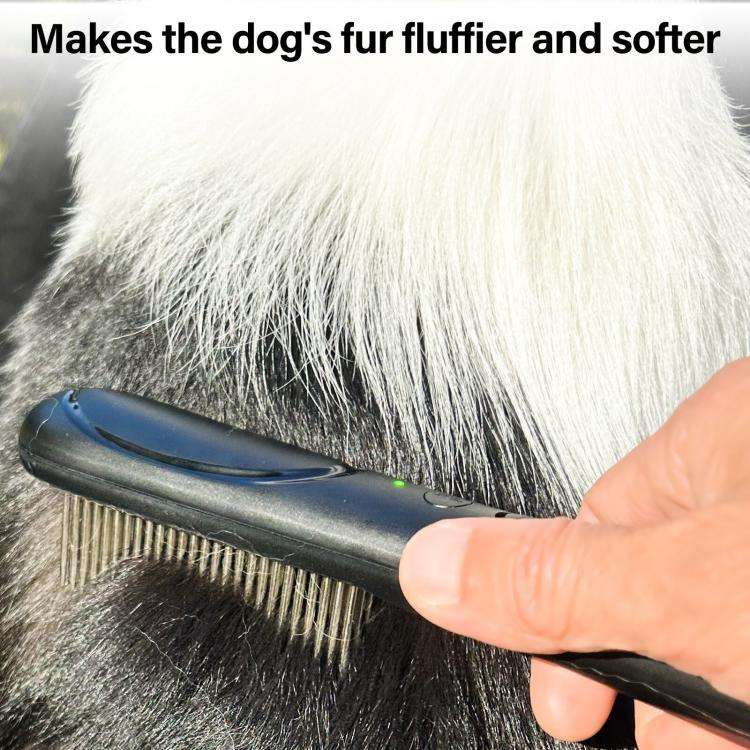 PaiPaitek PD166 Pet Safe Physical Worming Electronic Comb Pet Flea Control Brush(Black)