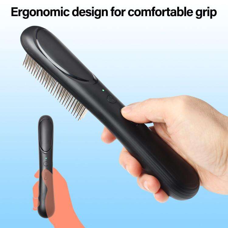 PaiPaitek PD166 Pet Safe Physical Worming Electronic Comb Pet Flea Control Brush(Black)