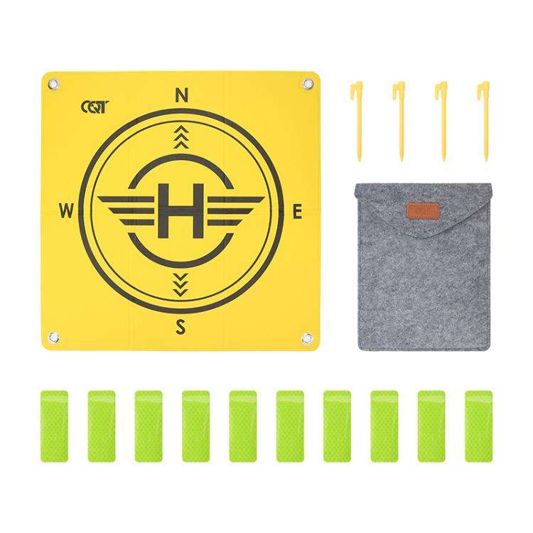CQT 55cm Universal Reflective Drone Landing Pad Dual-Sided Waterproof Foldable Mat with Ground Pe...