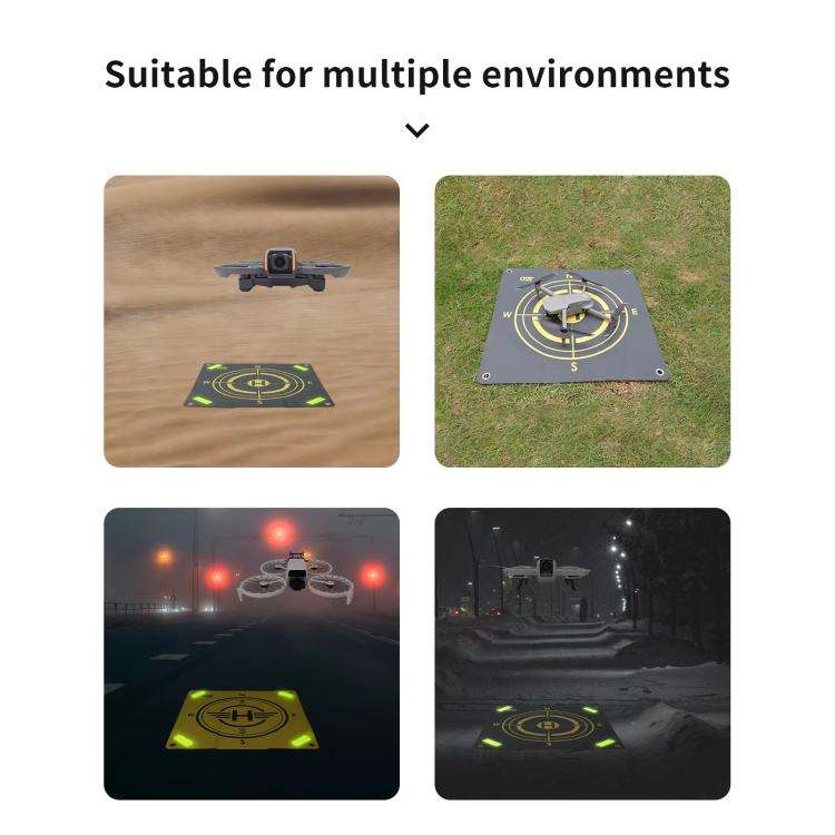 CQT 55cm Universal Reflective Drone Landing Pad Dual-Sided Waterproof Foldable Mat with Ground Pe...