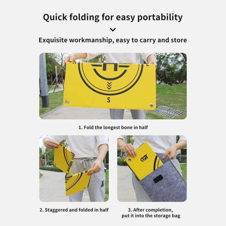 CQT 55cm Universal Reflective Drone Landing Pad Dual-Sided Waterproof Foldable Mat with Ground Pe...