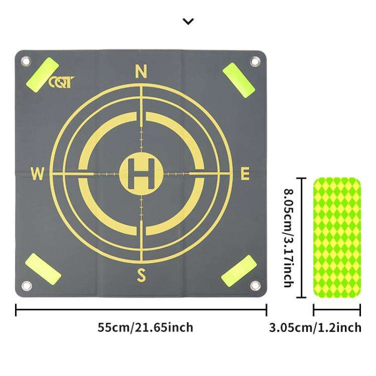 CQT 55cm Universal Reflective Drone Landing Pad Dual-Sided Waterproof Foldable Mat with Ground Pe...